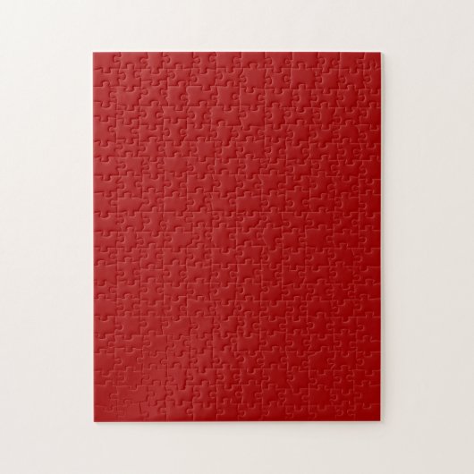 Donkere Candy Apple Rood Effen Kleur Legpuzzel (Verticaal)