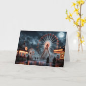 Donkere Carnaval Halloween Kaart (Gele Bloem)