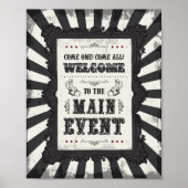 Donkere Carnaval Psycho Circus Party Welkom Bord Poster (Voorkant)