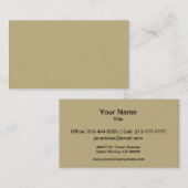Donkere champagne Solid Color Visitekaartje (Voorkant / Achterkant)