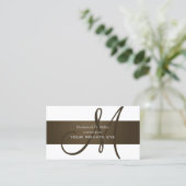 Donkere Chocolade Brown/DIY Background Visitekaartje (Staand voorkant)