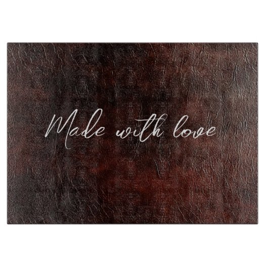 Donkere chocolade bruin faux leer snijplank (Voorkant)