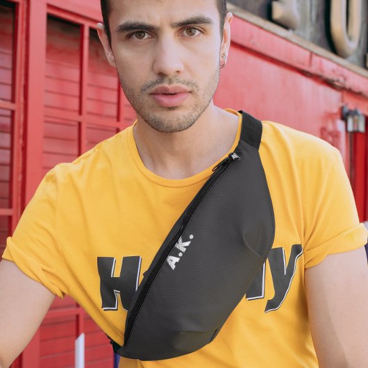 Donkere Chocolade Bruin Modern Monogram Fanny Pack Heuptasje