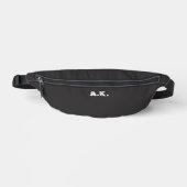 Donkere Chocolade Bruin Modern Monogram Fanny Pack Heuptasje (Voorkant)