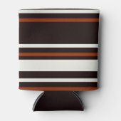 Donkere chocolade bruine strepen blikjeskoeler (Voorkant)