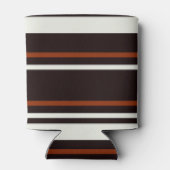 Donkere chocolade bruine strepen blikjeskoeler (Achterkant)