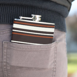 Donkere chocolade bruine strepen heupfles