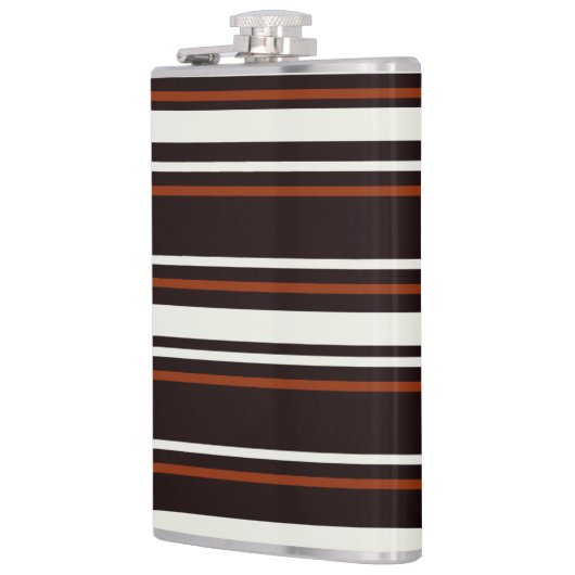 Donkere chocolade bruine strepen heupfles (Links)