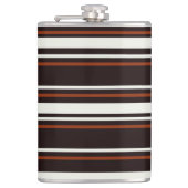 Donkere chocolade bruine strepen heupfles (Voorkant)