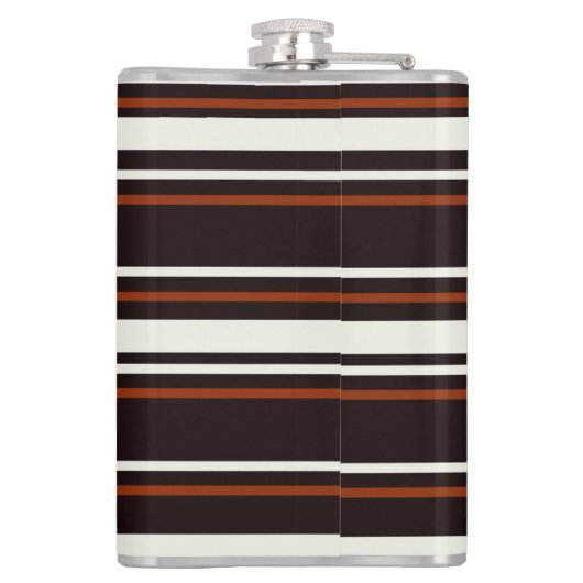 Donkere chocolade bruine strepen heupfles (Achterkant)