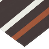 Donkere chocolade bruine strepen lange tafelloper (Hoek)