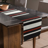 Donkere chocolade bruine strepen lange tafelloper