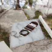 Donkere chocolade bruine strepen mini flessenopener