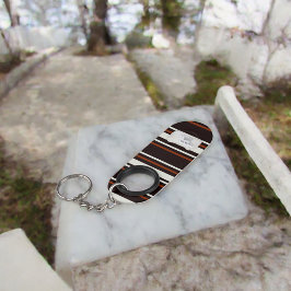 Donkere chocolade bruine strepen mini flessenopener