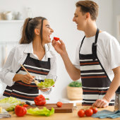 Donkere chocolade bruine strepen schort