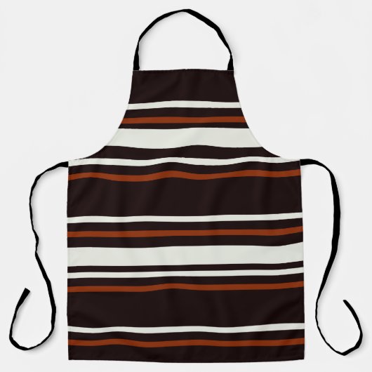 Donkere chocolade bruine strepen schort (Voorkant)