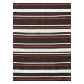 Donkere chocolade bruine strepen tafelkleed (Voorkant)