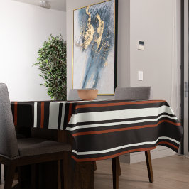 Donkere chocolade bruine strepen tafelkleed