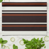 Donkere chocolade bruine strepen theedoek (Gevouwen)