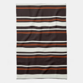 Donkere chocolade bruine strepen theedoek (Verticaal)