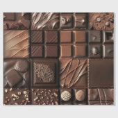 "Donkere chocolade cacao gelukzaligheid" Gift Cadeaupapier (Vlak)