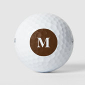 Donkere Chocolade Effen Kleur Golfballen (Voorkant)
