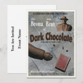 Donkere Chocolade Film Kaart (Voorkant / Achterkant)