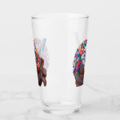Donkere chocolade Ice Cream met sprinkelglas Glas (Links)