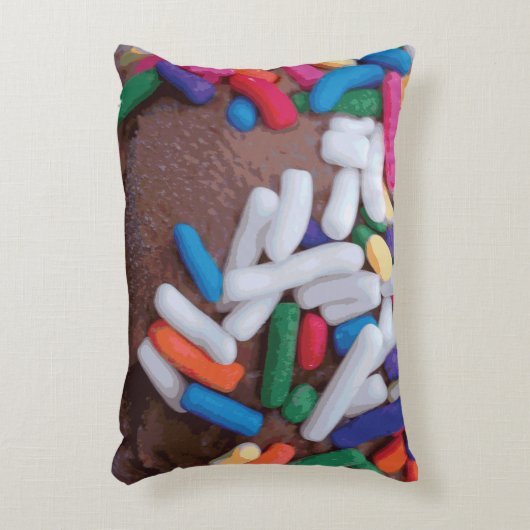 Donkere chocolade-ijs met regenboogspringen accent kussen (Voorkant(Verticaal))