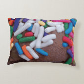 Donkere chocolade-ijs met regenboogspringen accent kussen (Achterkant)