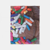 Donkere chocolade-ijs met regenboogspringen fleece deken (Voorkant)