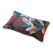 Donkere chocolade-ijs met regenboogspringen