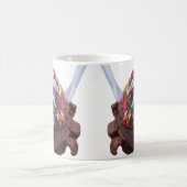 Donkere chocolade-ijs met regenboogspringen koffiemok (Center)