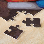 Donkere chocolade-ijs met regenboogspringen legpuzzel (Zijkant)