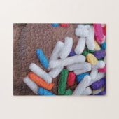 Donkere chocolade-ijs met regenboogspringen legpuzzel (Horizontaal)
