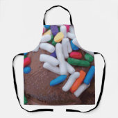 Donkere chocolade-ijs met regenboogspringen schort (Voorkant)