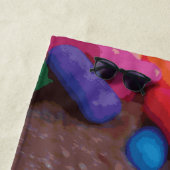 Donkere chocolade-ijs met regenboogspringen strandlaken (In situ)