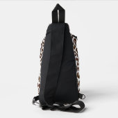 Donkere chocolade luipaard print sling bag (Achterkant)
