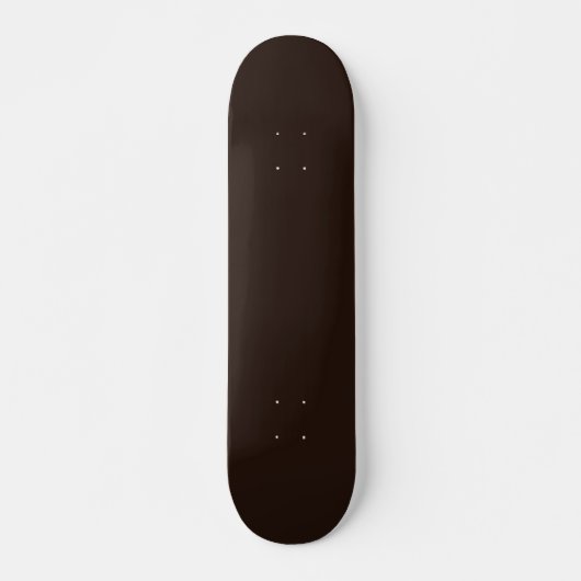 Donkere chocolade, massief bruin, donkerbruin persoonlijk skateboard (Voorkant)