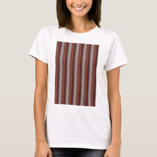 Donkere chocolade met ingeborduurde blikvangers t-shirt