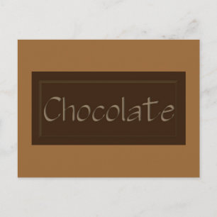 Donkere chocolade-recept briefkaart