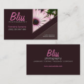 Donkere chocolade-stijl met fotosjabloon visitekaartje (Voorkant / Achterkant)