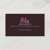 Donkere chocolade-stijl met fotosjabloon visitekaartje (Achterkant)