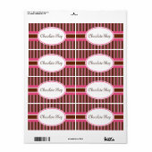 Donkere Chocolade Streep Labels (Full Sheet)