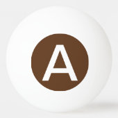 Donkere chocolade vaste kleur pingpongbal (Achterkant)