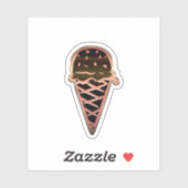 Donkere chocolade zoethoutijs sticker (Vel)