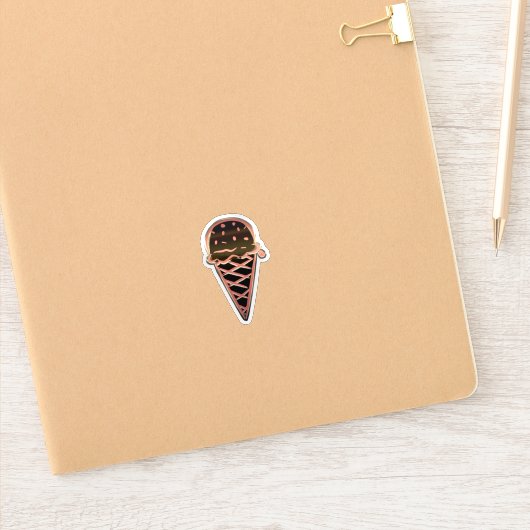 Donkere chocolade zoethoutijs sticker (Notitieboek)