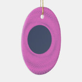 donkere cirkel in het paars keramisch ornament (Rechts)