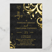 Donkere cirkels en foto's op de achtergrond folie uitnodiging (Voorkant)