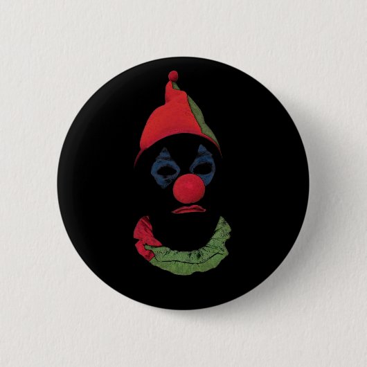 Donkere clown ronde button 5,7 cm (Voorkant)